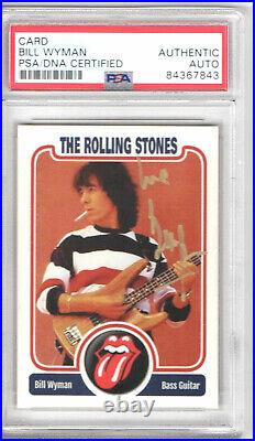 Bill Wyman Signed Autograph Slabbed The Rolling Stones Custom Card Psa Dna 1