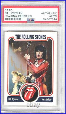 Bill Wyman Signed Autograph Slabbed The Rolling Stones Custom Card Psa Dna 2