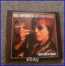 Bill Wyman Signed CD Just For A Thrill Rhythm Kings Rolling Stones Wow Rare Coa