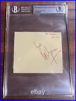 Bill Wyman Signed Cut Album Page The Rolling Stones Beckett Vintage Autograph