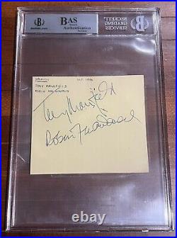 Bill Wyman Signed Cut Album Page The Rolling Stones Beckett Vintage Autograph