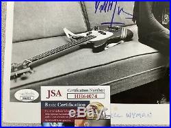 Bill Wyman Signed Photo 8x10 JSA Rolling Stones Autograph Bass Guitar HOF JSA
