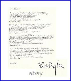Bob Dylan Signed Handwriten Lyrics Like a Rolling Stone