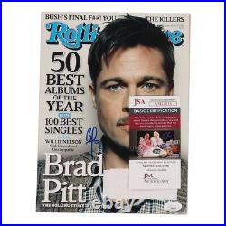 Brad Pitt Signed 2009 Rolling Stones Magazine (JSA)