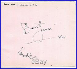 Brian Jones & Ian Stewart Rolling Stones Hand Signed 1960s Autograph Book Page