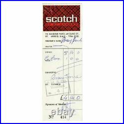 Brian Jones Signed 1966 Scotch of St. James Reciept & Letter Wyman Archive (UK)