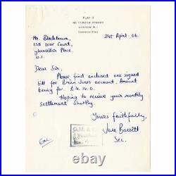 Brian Jones Signed 1966 Scotch of St. James Reciept & Letter Wyman Archive (UK)