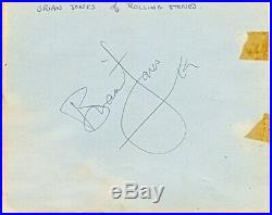Brian Jones signed autograph book page 1960s English musician The Rolling Stones