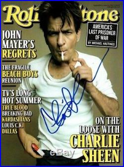 CHARLIE SHEEN signed autographed ROLLING STONE magazine