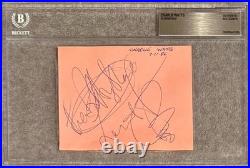 CHARLIE WATTS Autograph Signed ALBUM PAGE ROLLING STONES 1986 BECKETT CERTIFIED