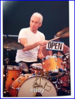 CHARLIE WATTS ROLLING STONES Genuine signed 12X8 PHOTO World's BEST ROCK BAND