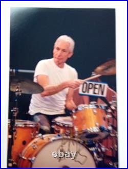CHARLIE WATTS ROLLING STONES Genuine signed 12X8 PHOTO World's BEST ROCK BAND