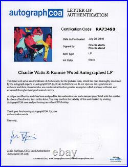 CHARLIE WATTS RONNIE WOOD signed ROLLING STONES Dirty Work ALBUM Exact Proof COA