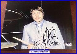 CHARLIE WATTS Rolling Stones drummer PSA DNA Autograph Auto signed PHOTO & COA