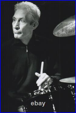 CHARLIE WATTS Signed 12x8 Photo THE ROLLING STONES COA