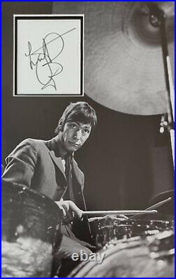 CHARLIE WATTS Signed 46x29CM Photo Display THE ROLLING STONES COA