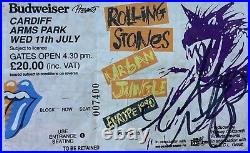 CHARLIE WATTS Signed Autograph ROLLING STONES Tour Ticket JSA 1990 EUROPE TOUR