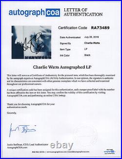 CHARLIE WATTS signed ROLLING STONES EMOTIONAL RESCUE ALBUM EXACT PROOF ACOA