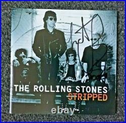 CHARLIE WATTS signed autographed Stripped CD booklet The Rolling Stones drummer