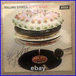 Charlie Watts Authentic Hand Signed Rolling Stones Let It Bleed Original UK LP