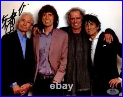 Charlie Watts Autograph 8x10 Photo Signed Authentic PSA COA Rolling Stones Drum