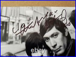 Charlie Watts Autograph 8x10 Photo Signed Authentic Rolling Stones Drummer REAL