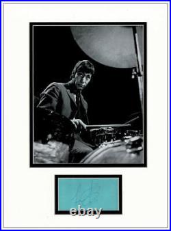 Charlie Watts Autograph Signed Display Rolling Stones Collector Approved Charlie Watts Autograph Signed Display Rolling Stones Collector Approved