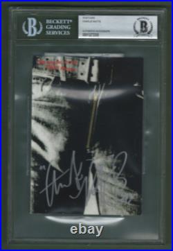 Charlie Watts Autographed Rolling Stones 4x6 Postcard Beckett BAS Certified