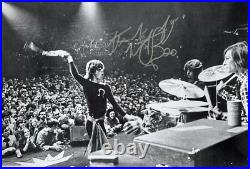 Charlie Watts Hand Signed A4 Photo + Coa The Rolling Stones