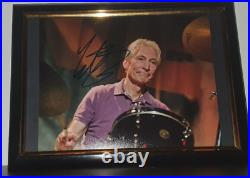 Charlie Watts Hand Signed Photo With Coa Photo Framed Rolling Stones