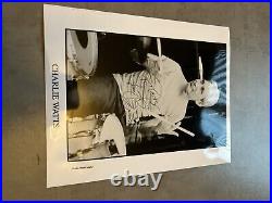 Charlie Watts Large signed photo Rolling Stoned