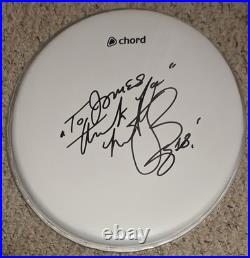 Charlie Watts, RIP'The Rolling Stones' hand signed'To James' 10 drum skin