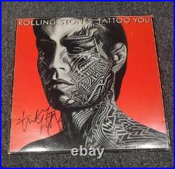 Charlie Watts ROLLING STONES Music Signed Autographed TATTOO YOU Vinyl Album