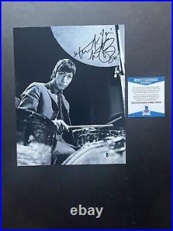 Charlie Watts Rare! Signed autographed Rolling Stones 8x10 photo Beckett BAS coa