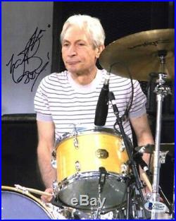Charlie Watts Rolling Stones Autographed Signed 8x10 Photo Authentic BAS COA