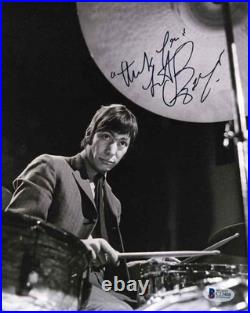 Charlie Watts Rolling Stones Autographed Signed 8x10 Photo Beckett BAS COA