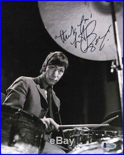 Charlie Watts Rolling Stones Autographed Signed 8x10 Photo Certified BAS COA