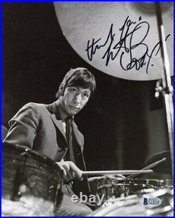 Charlie Watts Rolling Stones Drummer 8X10 Photo Hand Signed Autographed BAS COA