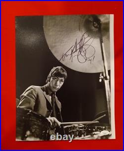 Charlie Watts Rolling Stones Drummer Autographed Signed 11x14 Photo JSA