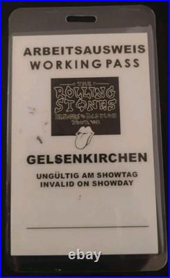 Charlie Watts Rolling Stones Drums Signed Autograph Bridges To Babylon Tour Pass