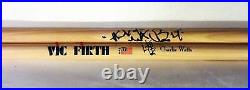 Charlie Watts Rolling Stones Hand Signed Autographed Signature Drumsticks! Proof