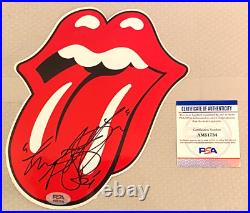 Charlie Watts Rolling Stones Signed Autographed 9x7 Sticker PSA Rock Pop Band