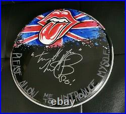 Charlie Watts Rolling Stones Signed Drum Head hand painted