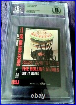 Charlie Watts Rolling Stones Signed Let It Bleed Cassette Tape Beckett Bas Slab