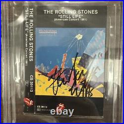 Charlie Watts Rolling Stones Signed Still Life Cassette Tape Beckett Bas Slab