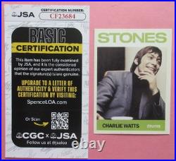 Charlie Watts Rolling Stones Signed Trading Card JSA