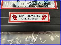 Charlie Watts Signed 8x10 Photo Jsa Auto Custom Framed Drummer Rolling Stones