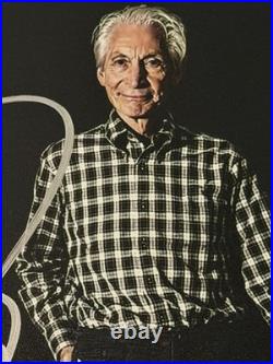 Charlie Watts Signed 8x10 Photo Rolling Stones Drummer Autograph In Person COA