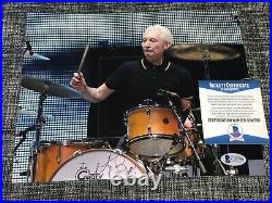 Charlie Watts Signed Autograph 8x10 Photo The Rolling Stones Drummer Beckett Coa