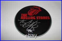 Charlie Watts Signed Autograph Custom Rolling Stones 10 Drumhead Legend Acoa